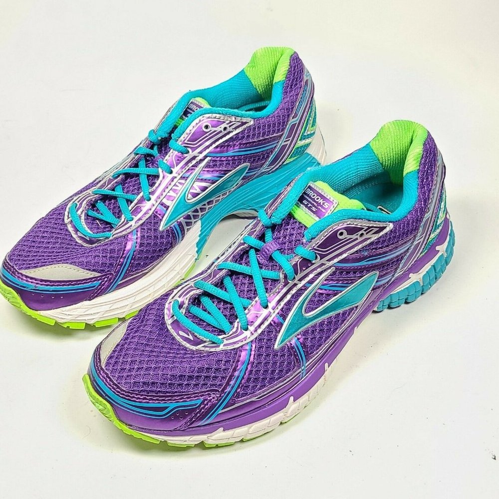 Brooks Adrenaline GTS 15 Purple Athletic Running Shoes 1400151D535 Womens Size 6